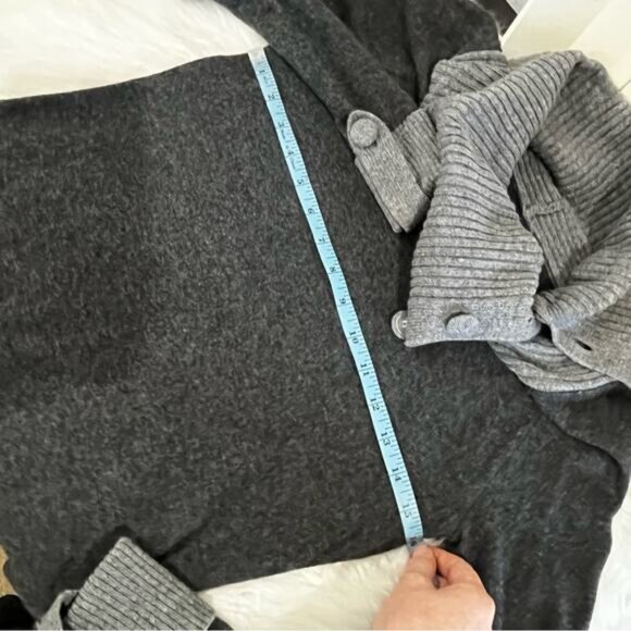 NEW Banana Republic Wool Cashmere Classic Two Tone Ribbed Cowl Neck Sweater XS - Picture 15 of 16